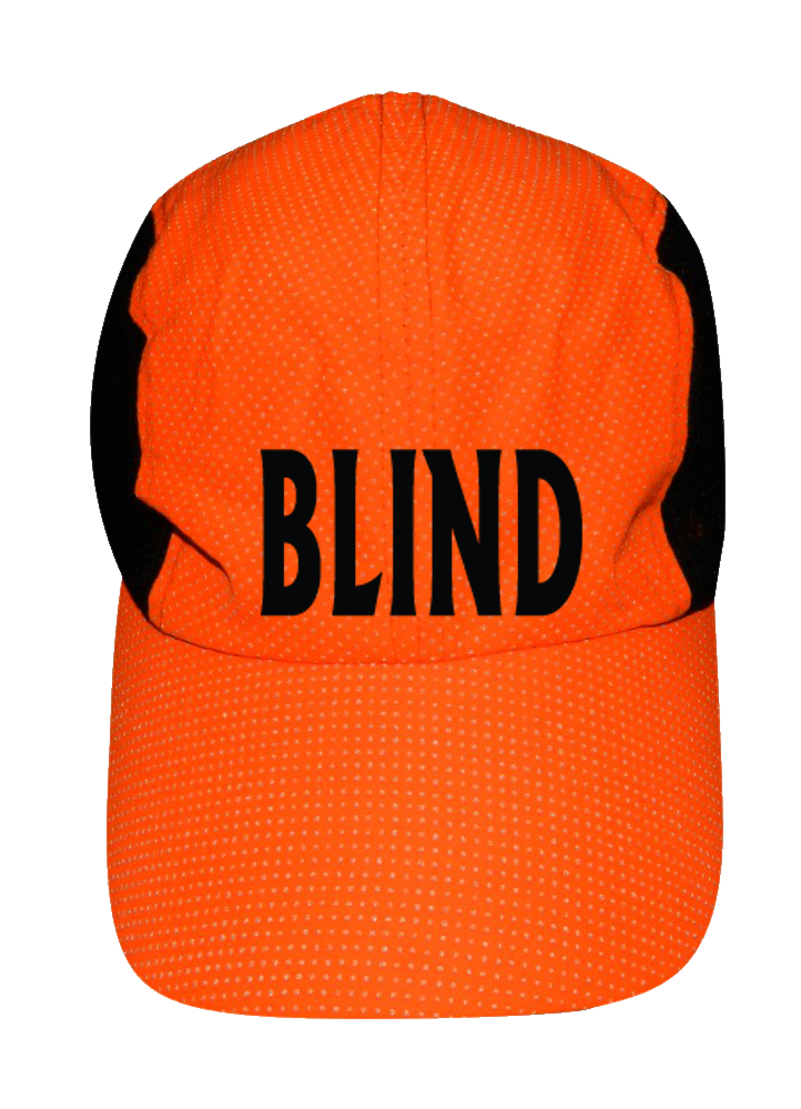 REFLECTIVE 4 PANEL HAT - BLIND - Front - Orange