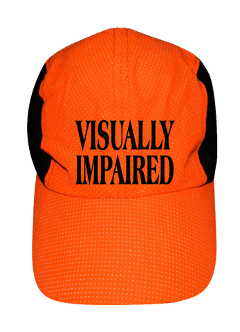 REFLECTIVE 4 PANEL HAT - VISUALLY IMPAIRED - Front - Orange