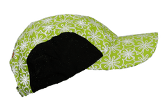 Reflective Hat - Lime Yellow Floral - Running Cap