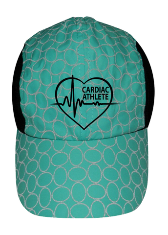 REFLECTIVE 4 PANEL HAT - CARDIAC ATHLETE - Front - Teal 