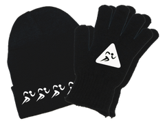 Reflective Knit Beanie & Gloves Combo - Runners