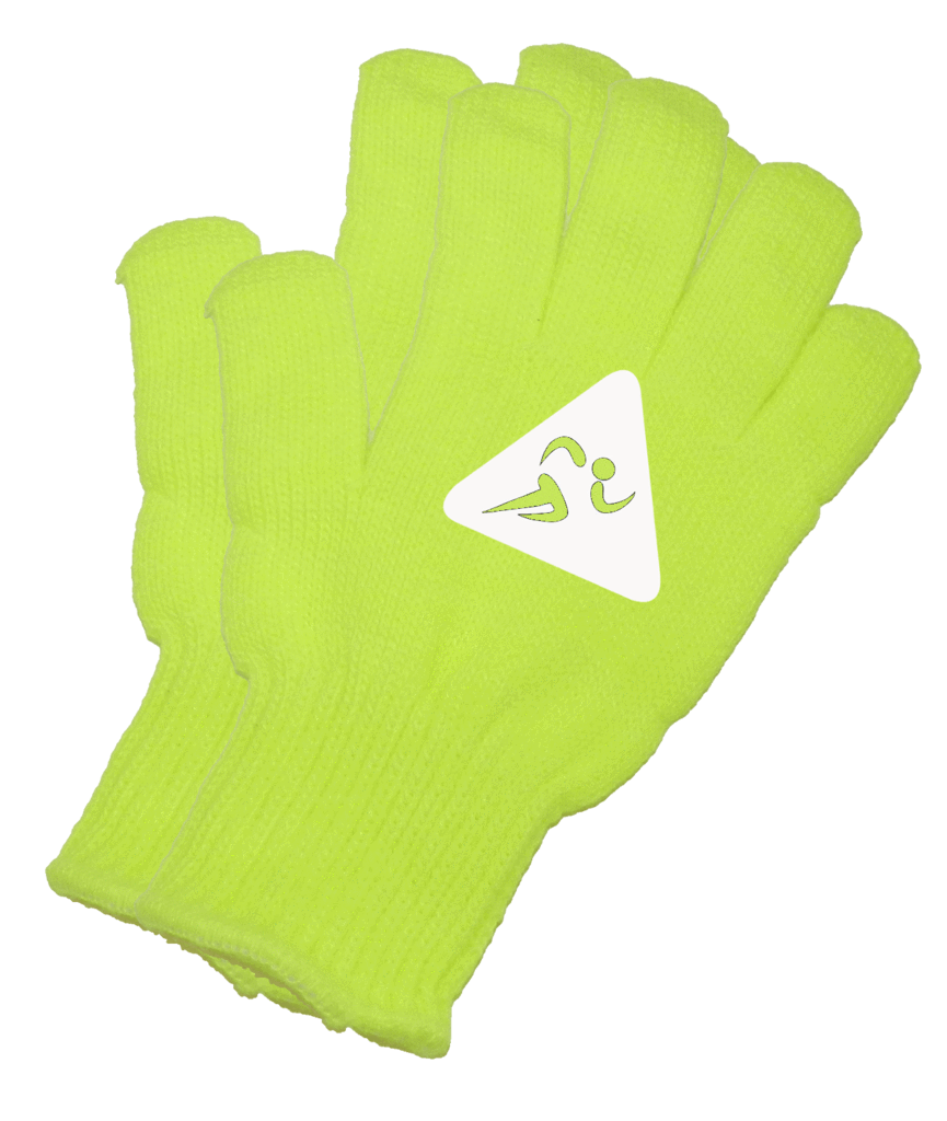 UNISEX REFLECTIVE KNIT GLOVES – RUNNERS - Lime Yellow