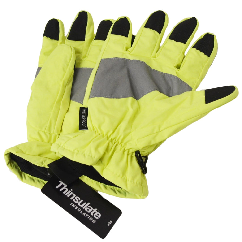 Large Red Reflective Microfiber Industrial Safety Daytime Gloves, High Viz Yellow HDT 403