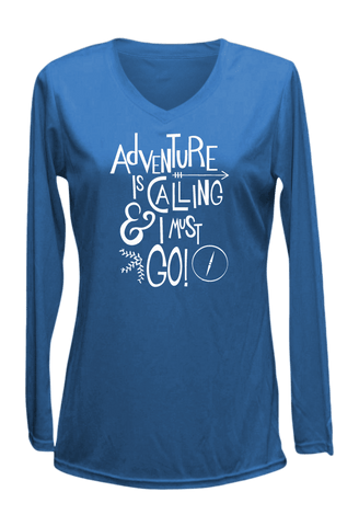 Women's Reflective Long Sleeve Shirt - Adventure - Front - Electric Blue