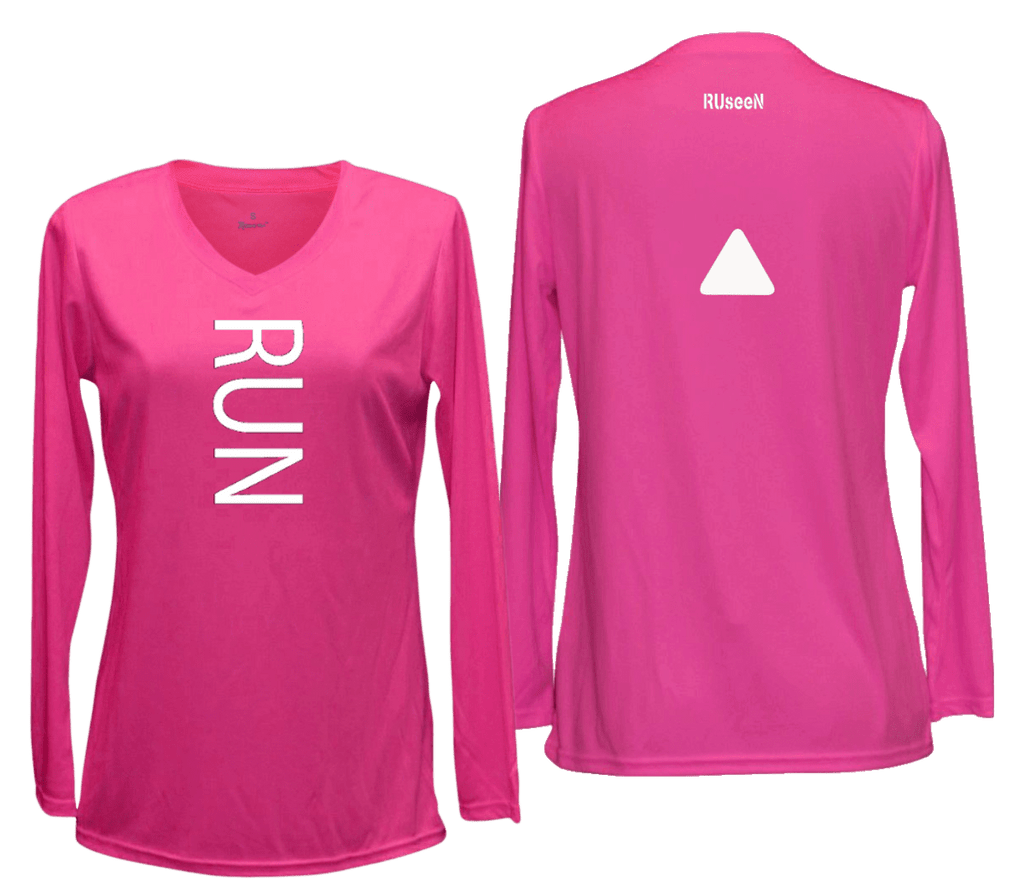 Pink and blue top long sleeve shirt