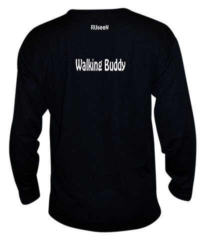 Unisex Reflective Long Sleeve - Walking Buddy - Back - Black