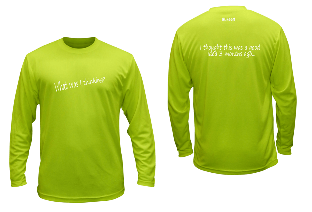 Unisex Reflective Long Sleeve Shirt - Good Idea - Front & Back - Lime Yellow