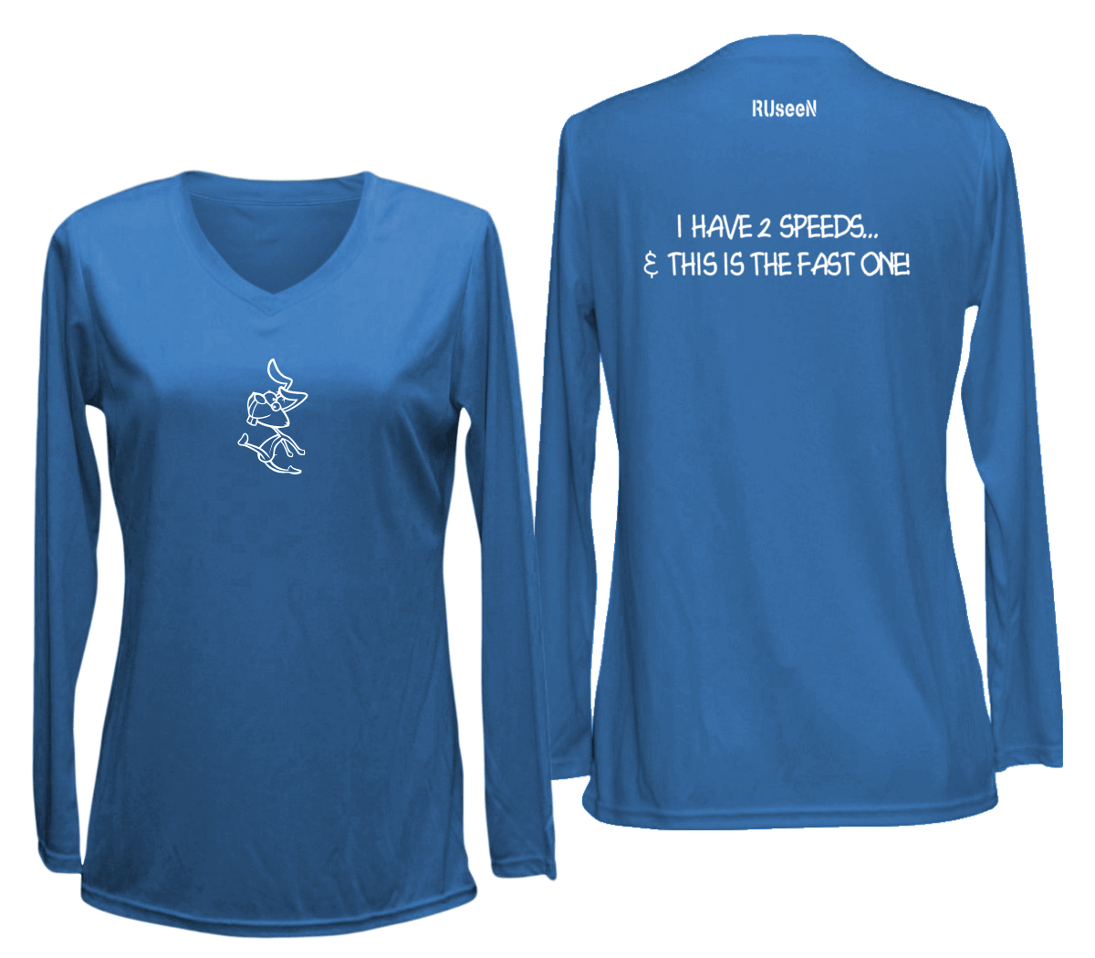 Women's Reflective Long Sleeve Shirt - 2 Speeds Rabbit