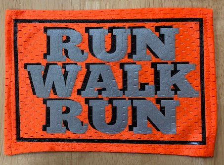 Orange Run Walk Run Clip on Bib