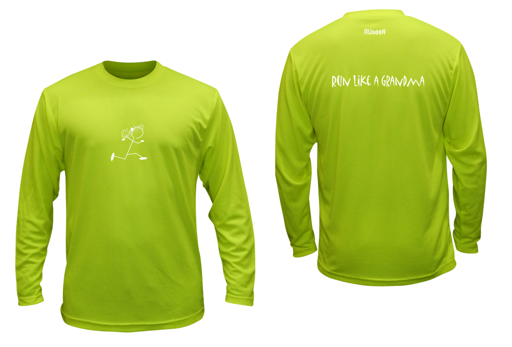 Unisex Reflective Long Sleeve Shirt - Run Like a Grandma