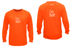 Unisex Reflective Long Sleeve Shirt - Cars Suck - Overstocks