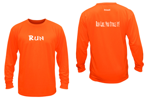 Unisex Reflective Long Sleeve Shirt - Run Like You Stole It - Overstocks