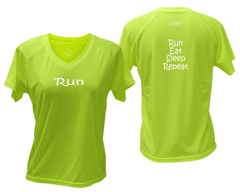 Women's Reflective Short Sleeve Shirt – Run Eat Sleep Repeat