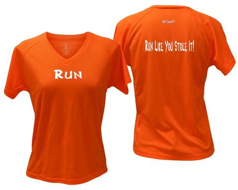 Women's Reflective Short Sleeve Shirt – Run Like You Stole It